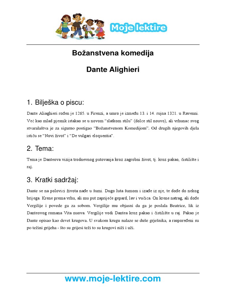 Dante AlighieriBozanstvena Komedija
