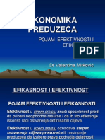 Prezentacija Ekonomika Preduzeća - Efikasnost I Efektivnost