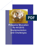 Philippine Education For All 2015 Implementation and Challenges