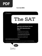 Download SAT May 2013 Paper by pharoh69 SN200443062 doc pdf