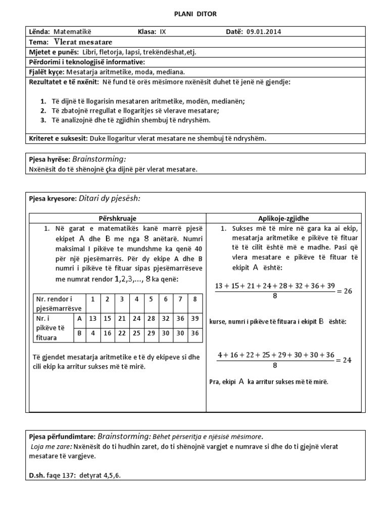 Plani Ditor 4 | PDF