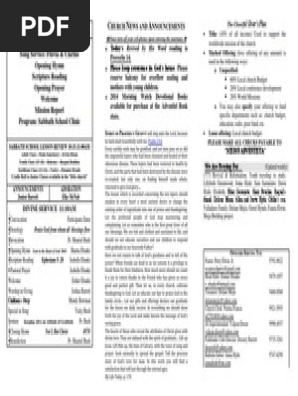 Church Bulletin 