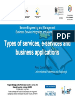 Types of Services, e - Services and Business Applications