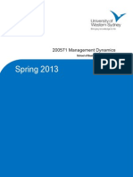 200571 - Management Dynamics Learning Guide, Spring 2013(1)