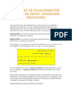 Balanceo de Ecuaciones Por Metodo de Redox