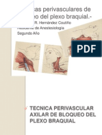 Técnicas Perivasculares de Bloqueo Del Plexo Braquial