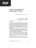 Sanchez-Grillo - Juego y “enactment” en psicoanalisis de niños