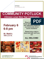 February Potluck Poster - Chinese New Year