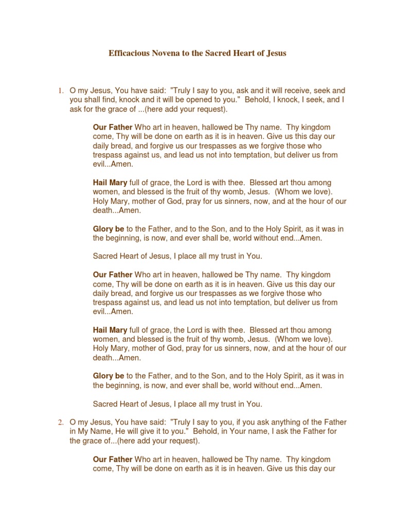 Padre Pio - Efficacious Novena to the Sacred Heart of Jesus | Lord's ...