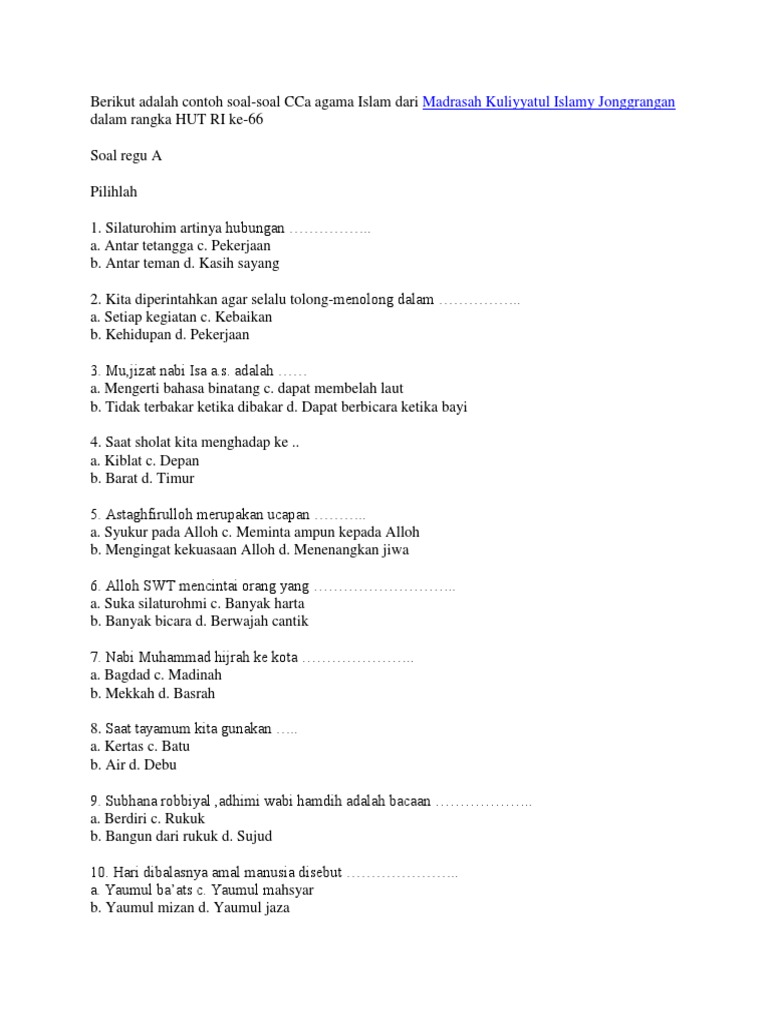 Soal Cerdas Cermat Docx