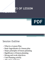 Principles of Lesson Planning