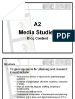 Media Studies - A2 Blog Content