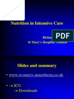 Nutrition in Intensive Care: Richard Leonard ST Mary's Hospital, London