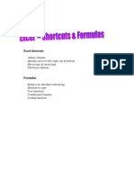 Excel Shortcuts FormulasExcel Shortcuts - Formulas PDF