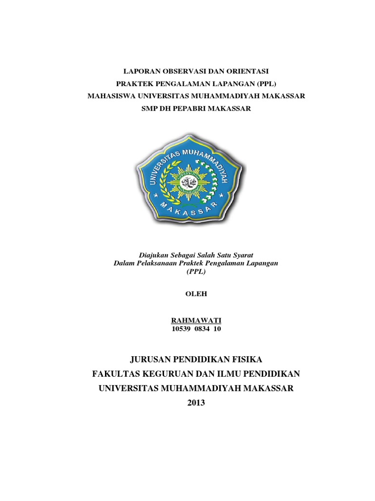 Laporan Ppl Rahma Pdf