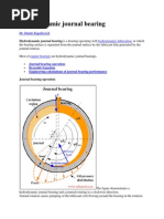 Hydrodynamic Bearing Theory | Viscosity | Fluid Dynamics