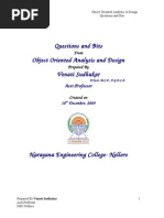 Questions and Bits Object Oriented Analysis and Design Venati Sudhakar