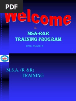 Msa-R&R Training Program: Date