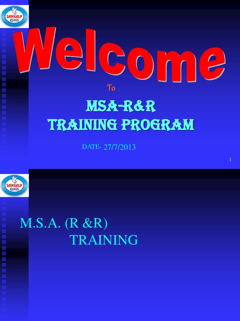Msa-R&R Training Program: Date | PDF | Calibration | Uncertainty