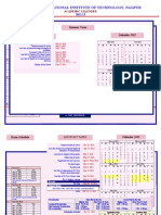 Visvesvaraya National Institute of Technology, Nagpur: Calendar 2013 Important Dates