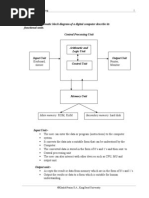 With A Neat Schematic Block Diagram of A Digital Computer Describe Its Functional Units. Central Processing Unit