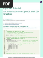 An Introduction on OpenGL With 2D Graphics - OpenGL Tutorial