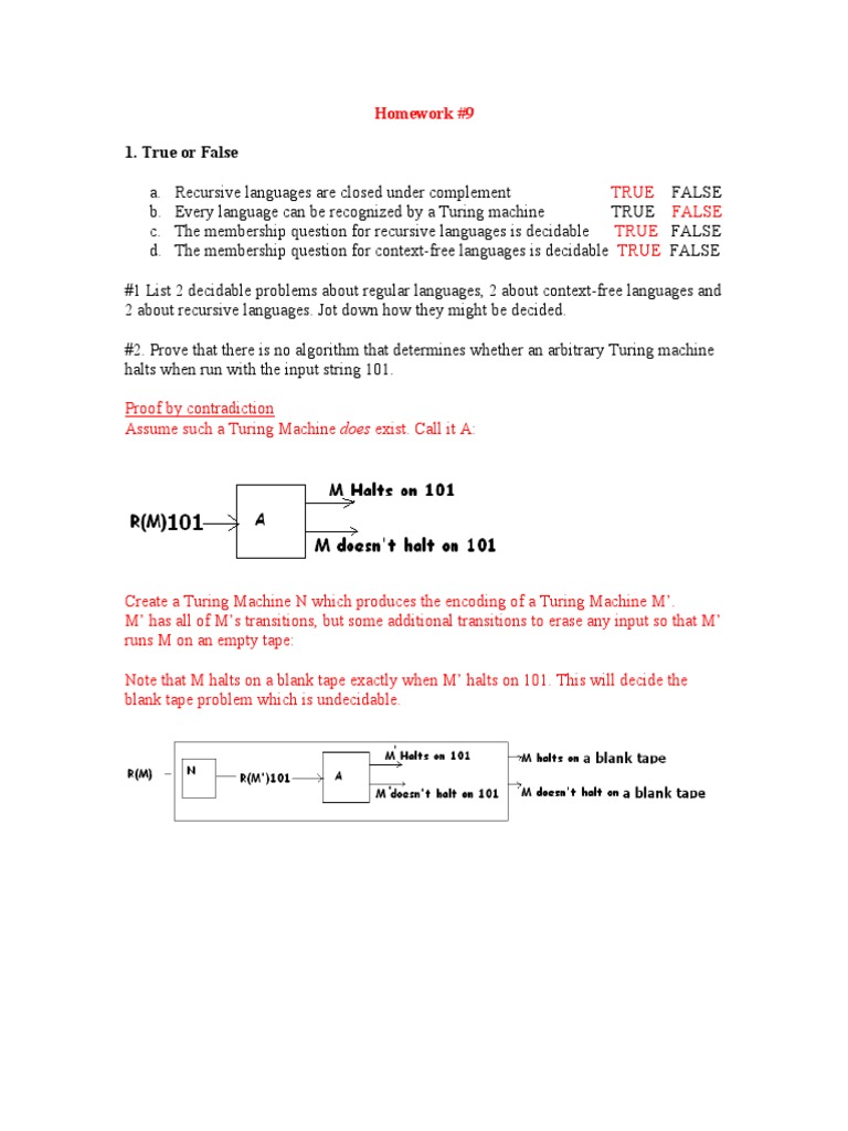 True or False: Homework #9 | PDF | Syntax (Logic) | Mathematical Sciences