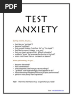 Test Anxiety Questionnaire | Test (Assessment) | Anxiety