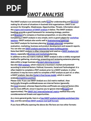 Swot Analysis