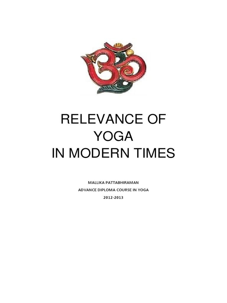 Relevance of Yoga in Modern Times | PDF | Yoga Sutras Of Patanjali | Yoga