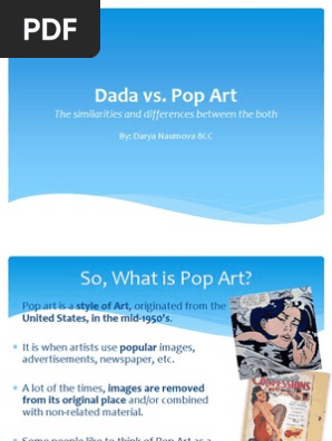 Dada Vs Pop Art Art Media Aesthetics