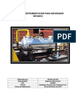 Instrumentacion Separador 250 Psi