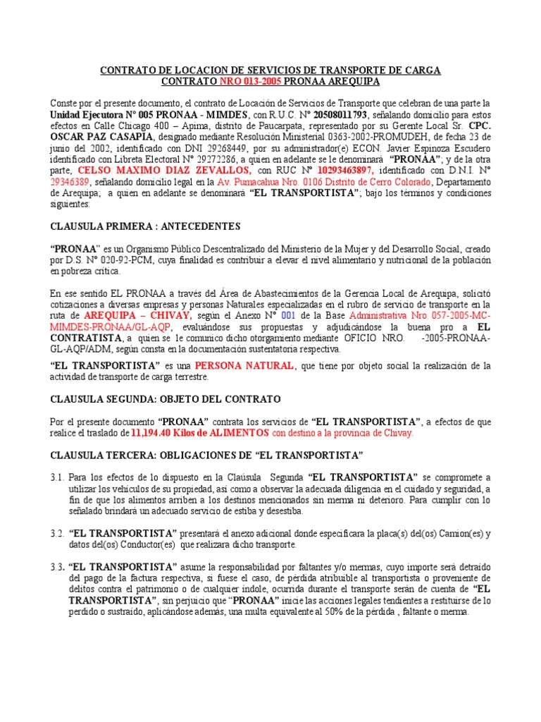 mc-57-2005-Gl Arequipa-Contrato U Orden de Compra o de Servicio | PDF ...