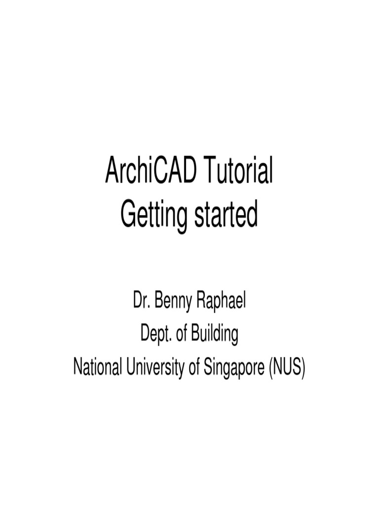 ArchiCAD Tutorial 1 | PDF
