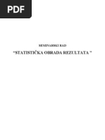 Statisticka Obrada Rezultata