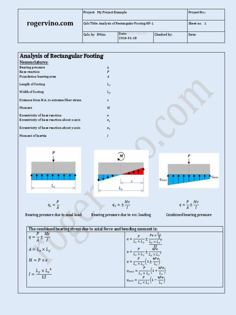 Rectangular Footing Analysis RF-1 | PDF | Building Engineering ...