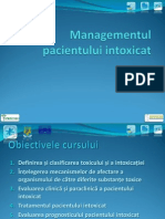 Managementul pacientului intoxicat