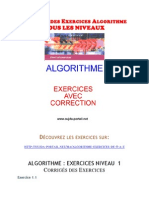 Corriges Des Exercices Algorithme TOUS LES NIVEAUX