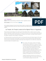 IJO TEMPLE - The Temple Located at The Highest Place in Yogyakarta