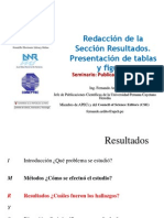 17 Redaccion de La Seccion Resultados. Presentacion de Las Tablas Graficos y Figuras.