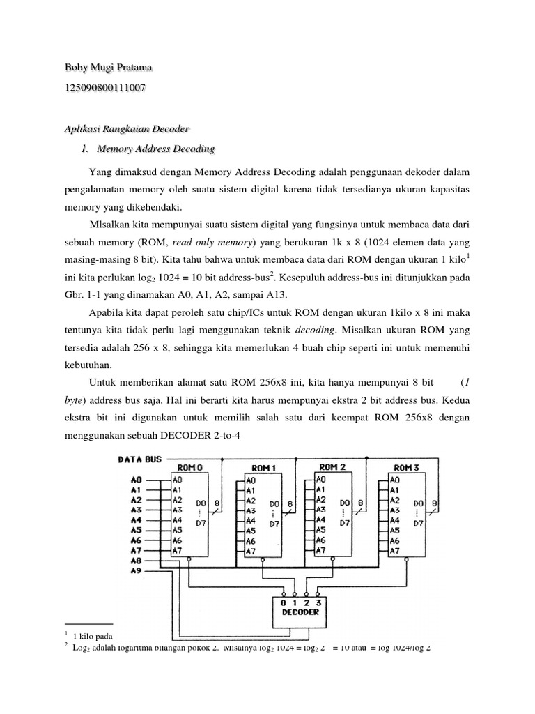 Aplikasi Rangkaian Decoder Digital | PDF | Komputer