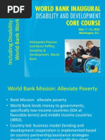 Aleksandra Posarac and Karen Peffley, Disability & Development, World Bank