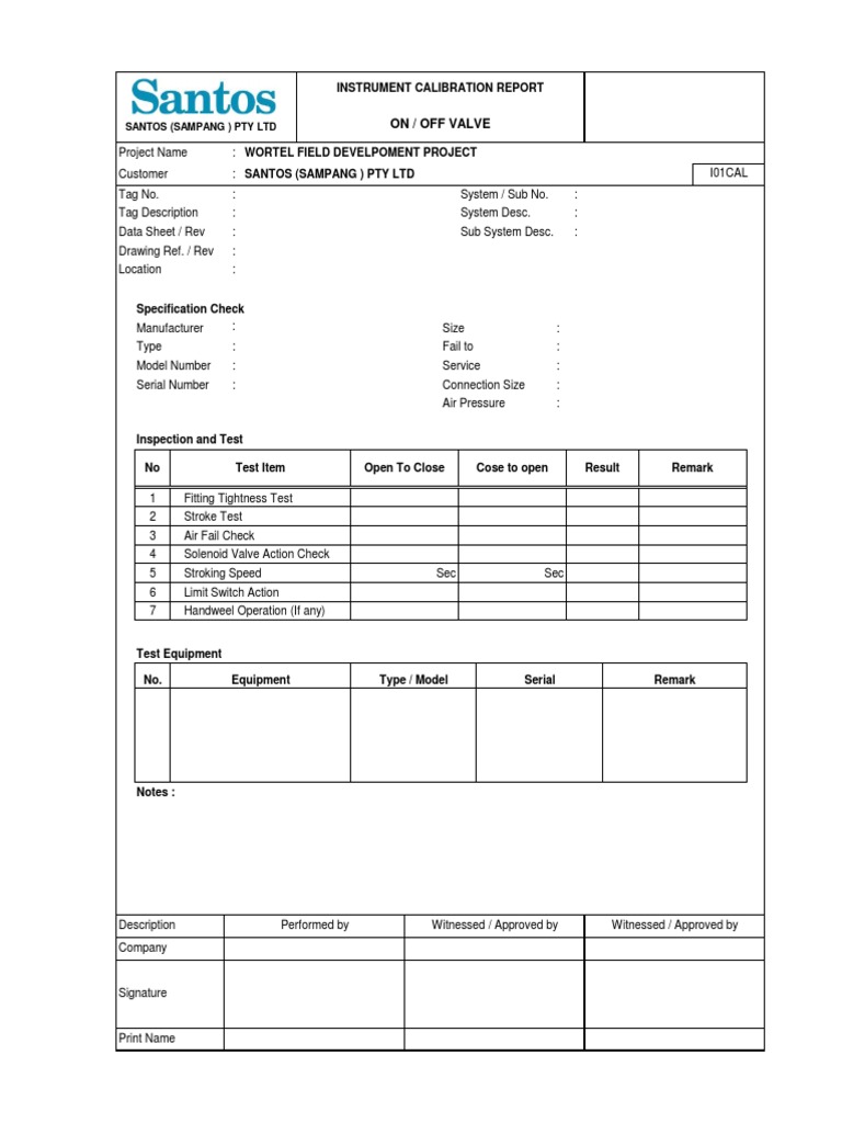 Calibration Report Pdf Calibration Specification Technical Standard
