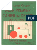 Mon Premier Cahier de Dessin Au Carreau - Marie Louise Couder - Ed Fernand Nathan - Paris