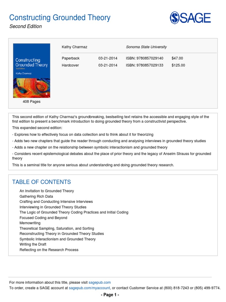 Constructing Grounded Theory | PDF