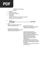 Lesson Plan in Regular Verbs