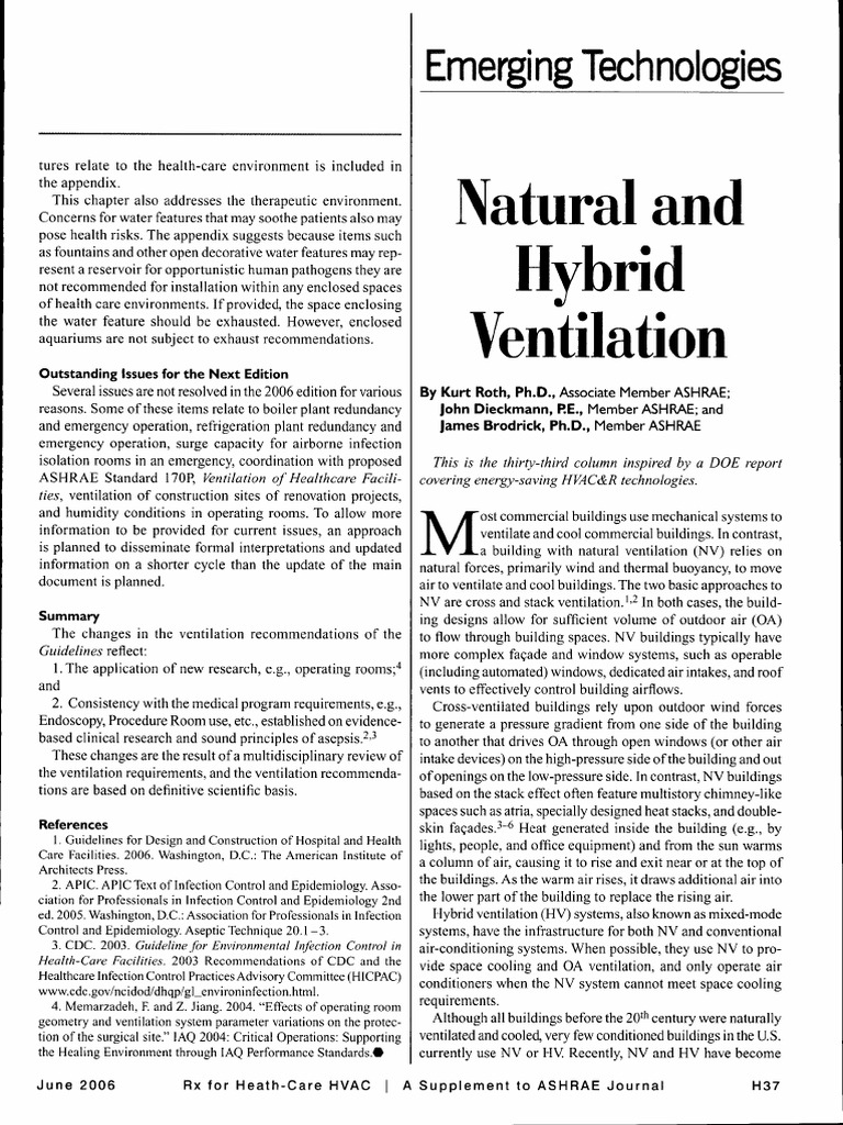 Natural and Hybrid Ventilation | PDF | Ventilation (Architecture) | Hvac