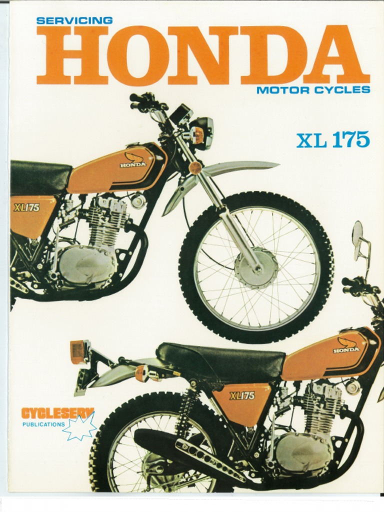 Honda XL175 CycleServ Manual | PDF | Foreign Language Studies
