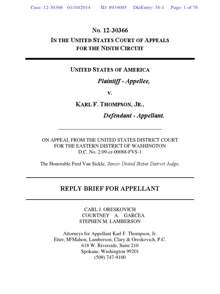 38 1 Appellant S Reply Brief PDF Standard Of Review United States 38 1 Appellant S Reply Brief PDF Standard Of Review United States