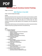 Warehousing & Inventory Control Training